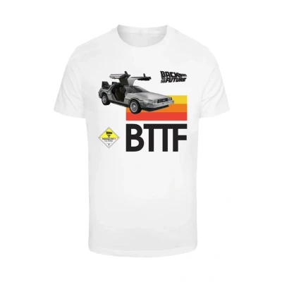 Image of Merchcode Retro 85 BTTF Print Tshirt, Men&#039;s, Size: Large, White