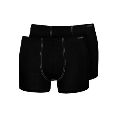 Image of Schiesser Essential Shorts 2 PACK Pants, Men&#039;s, Size: 32, Black