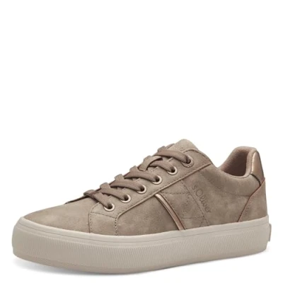 Image of s.Oliver Trainers, Women&#039;s, Size: 3, Taupe Synthetics