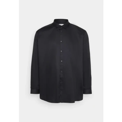 Image of JACK &amp; JONES Men&#039;s Jprblacardiff Shirt L/S Ps Noos, Black/Fit: Loose Fit, 5XL Plus