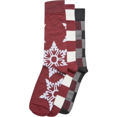 Image of Urban Classics Unisex 3PACK Socks, Size: 12 14, Burgundy