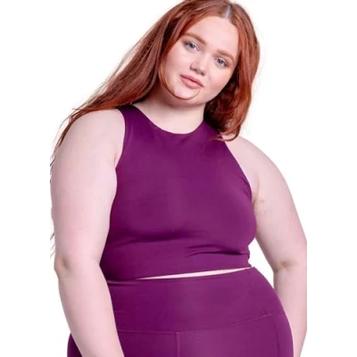 Image of Girlfriend Collective Women&#039;s Dylan Sports Bra, plum, 3XL