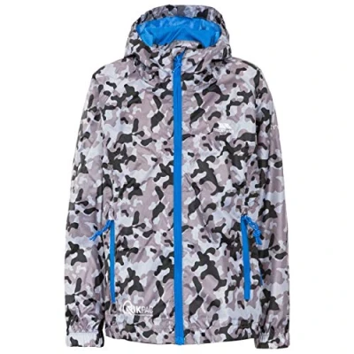 Image of Trespass Childrens Qikpac Print Compact Pack Away Waterproof Kids Rain Jacket