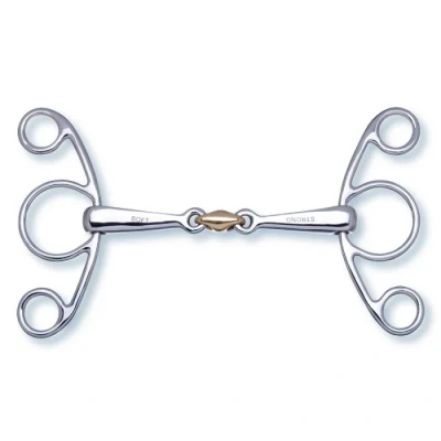 Image of Stubben 2 in 1 Butterfly Snaffle Double Broken 5&quot;