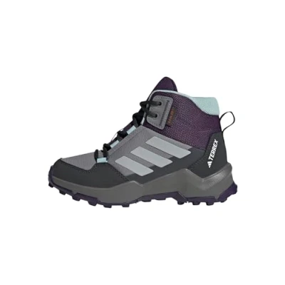 Image of Adidas Terrex AX4R Unisex Hiking shoes for kids, Size: 1.5, Grey three/grey two/semi flash aqua Textile/synthetics
