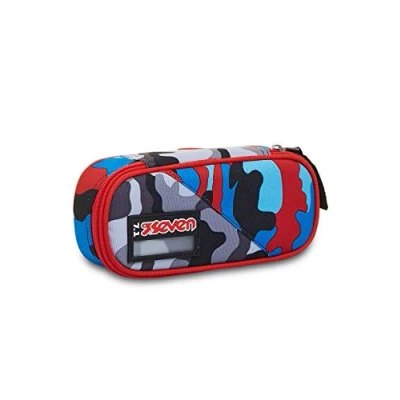 Image of Seven Pencil case Pen bag, multicolor, Box for Stationery, Pouch Teen Girls and Boys, Perfect School Supplies, blue/red/gray, CHALLENGE BOY