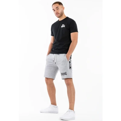 Image of Lonsdale Normale Passform Scarvell Tracksuit bottoms, Men&#039;s, Size: 3XL, Marl grey black white