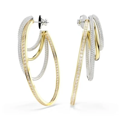 Image of Swarovski Hyperbola HOOP Earrings, Women&#039;s, Size: One Size, White