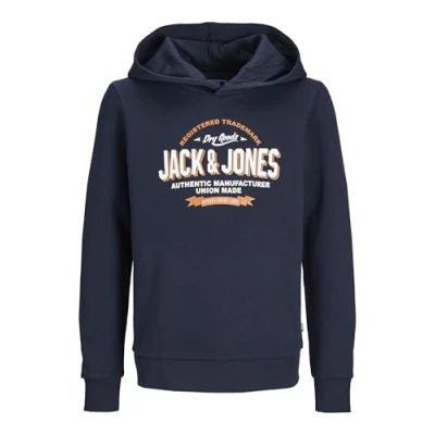 Image of JACK &amp; JONES Boy Hoodie Logo Junior, Blazer navy, 176