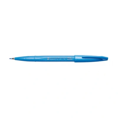 Image of Pentel SES15C S fiber pen with flexible brush like tip light blue