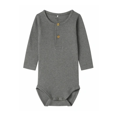Image of NAME IT Men&#039;s Nbmkab LS Body Noos, mockingbird, numeric_92