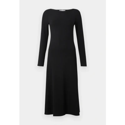 Image of Tommy Hilfiger Flare MIDI Dress Jersey dress, Women&#039;s, Size: XXS, Black