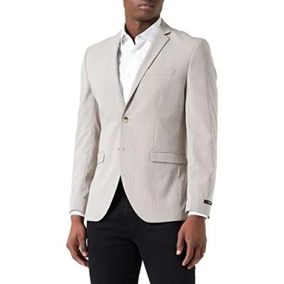 Image of Jack &amp; Jones Premium Karierter Blazer jacket, Men&#039;s, Size: 42R, White pepper