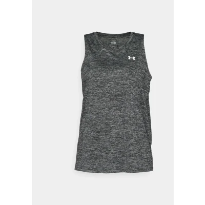 Image of Under Armour TECH TANK Twist Top, Women&#039;s, Size: XS, Black/white