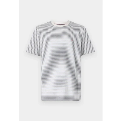 Image of Tommy Hilfiger ESS Seasonal REG FIT Solid TEE Basic Tshirt, Men&#039;s, Size: XS, Ivory petal/preppy navy
