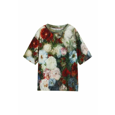 Image of Desigual Shortsleeve Garden Print Tshirt, Men&#039;s, Size: Large, Green