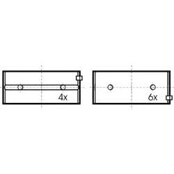 Image of Crankshaft Bearing Set KOLBENSCHMIDT 77127608