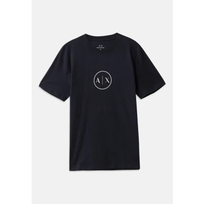 Image of Armani Exchange TEE Print Tshirt, Men&#039;s, Size: Small, Deep navy