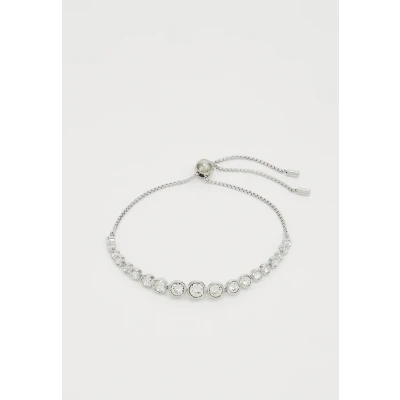 Image of Swarovski Imber Tennis bracelet, Mixed round cuts, White, Rhodium plated, Medium, Crystal, Crystal