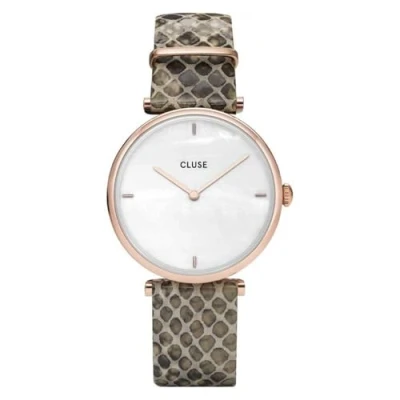 Image of CLUSE Women&#039;s Analogue Quartz Watch with Leather Strap, Multicolored, 33 MM, Triomphe