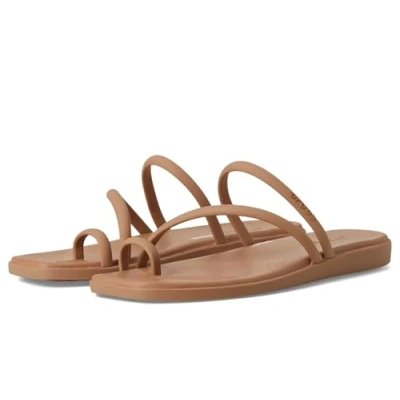 Image of Crocs Women Miami Toe Loop Sandals, Milk Chocolate, 7 UK