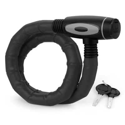 Image of DANSI Unisex Adults&#039; Articulated Lock with 2 Keys, 20 x 1000 mm, smoke black, Matte Adults, mm