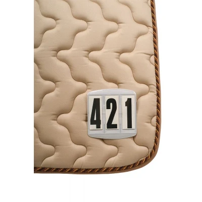 Image of 3 digits starting badge, with velcro