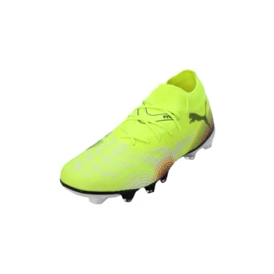 Image of Puma Unisex&#039;s Future 8 Match Fg/Ag Soccer Shoe, Yellow Alert Black Sun Struck, 7 UK