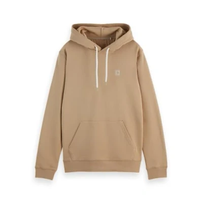 Image of Scotch &amp; Soda Seasonal CORE Badge LOGO Hoodie Sweatshirt, Men&#039;s, Size: Large, Sand