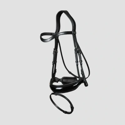 Image of Dy&#039;on Working Collection Combined Noseband with Wide Lacquer Black/Black Cob/VB