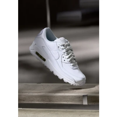 Image of Nike Sportswear AIR MAX 90 Trainers, Men&#039;s, Size: 7.5, White leather and imitation
