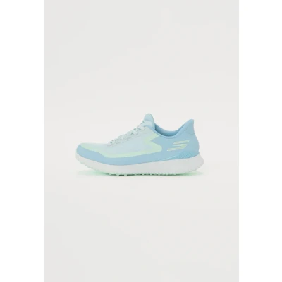 Image of Skechers Performance GO Flight Golf shoes, Women&#039;s, Size: 5, Light blue/white trim Textile/synthetics