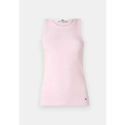 Image of Tommy Hilfiger SLIM TANK Top, Women&#039;s, Size: Medium, Light pink