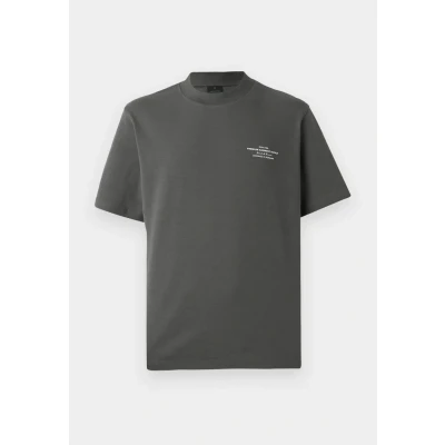 Image of Jack &amp; Jones Premium Jprblachad Branding CREW NECK TEE Print Tshirt, Men&#039;s, Size: XS, Volcanic ash