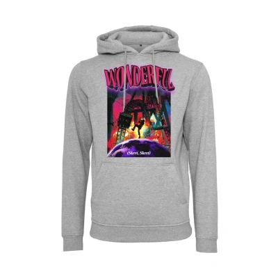 Image of Mister Tee Men&#039;s Wonderful Hoody Heather Hooded Sweatshirt, Grey, L