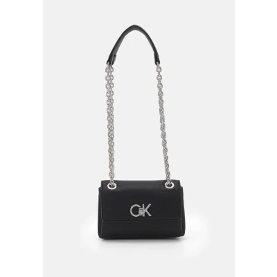 Image of Calvin Klein Relock Shoulder BAG Handbag, Women&#039;s, Size: One Size, Black