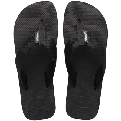 Image of Havaianas Tbar sandals, Men&#039;s, Size: 6/7, Black Synthetics
