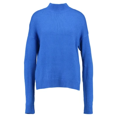 Image of Urban Classics Oversize Turtleneck Jumper, Women&#039;s, Size: XL, Bright blue