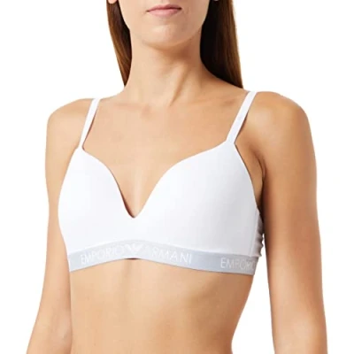 Image of Emporio Armani Padded BRA Triangle bra, Women&#039;s, Size: XL, Bianco