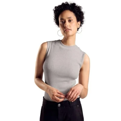 Image of Street One Women&#039;s A321654 Glitter top, Bellflower Lilac, 18