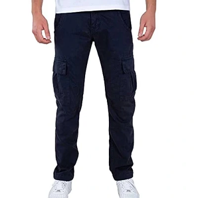 Image of Alpha Industries Agent Relaxed fit jeans, Men&#039;s, Size: 36, Blue