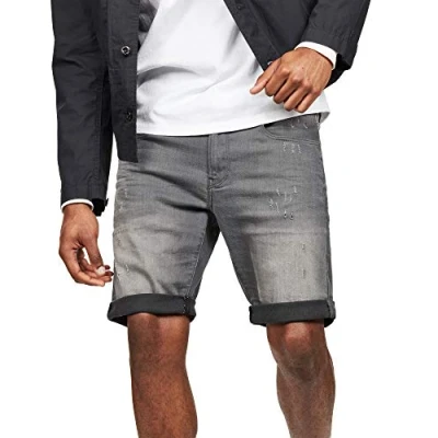 Image of G Star 3301 Slim Denim shorts, Men&#039;s, Size: 28, Slander grey superstretch
