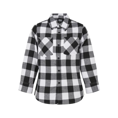 Image of Urban Classics Checked Shirt for kids, Size: 7 8y, Black forest