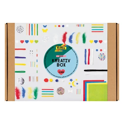 Image of folia 935 Creative Box, Craft Box with Colourful Material Mix for Crafts and Decorating, Over 1300 Pieces