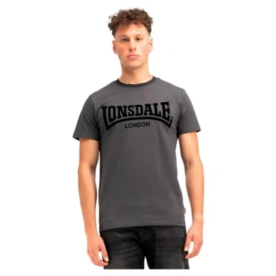 Image of Lonsdale Print Tshirt, Men&#039;s, Size: Small, Anthracite black