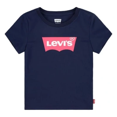 Image of Levi&#039;s Girl&#039;s Lvg Batwing Tee 3ek825 T Shirt, Peacoat/Tea Tree Pink, 2 Years