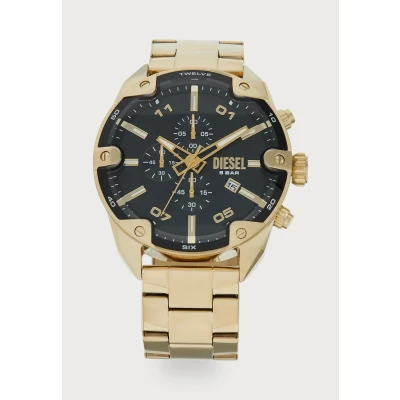 Image of Diesel Spiked Chronograph watch goldcoloured, Men&#039;s, Size: One Size, Gold coloured