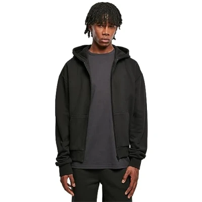 Image of Urban Classics Ultra Heavy Zipup sweatshirt, Men&#039;s, Size: 4XL, Black