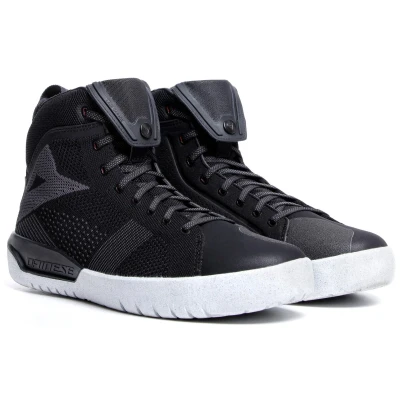 Image of Dainese Men&#039;s Metractive Air Shoes Motorcycle Boot, Black/Black/White, 9 UK, Black White, UK