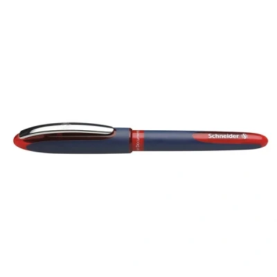 Image of Schneider One Business Non Retractable Ballpoint Pens with Liquid Ink, Pack of 10 red